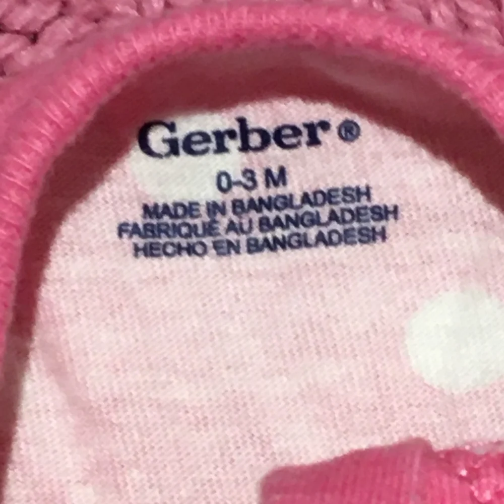 Polka Dot Flower Footsie Size 0-3 Months